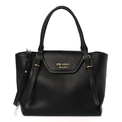 Prada Vitello Phenix Tote Bag Black 1 of 8