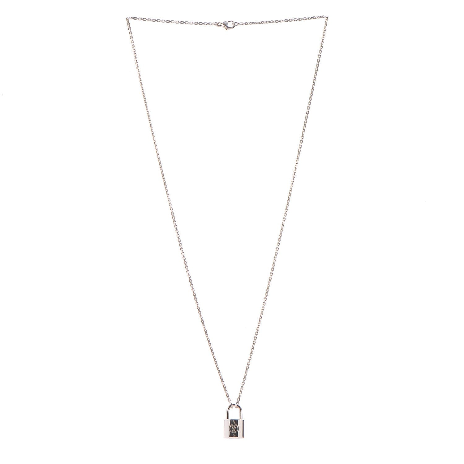 Louis Vuitton Sterling Silver Lockit Necklace 3 of 6