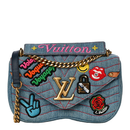 Louis Vuitton Denim New Wave Chain MM Blue 1 of 13
