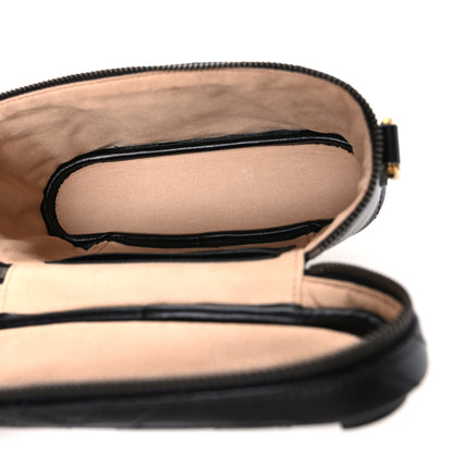 Gucci Calfskin Matelasse Small GG Marmont Vanity Cosmetic Case Black 5 of 10