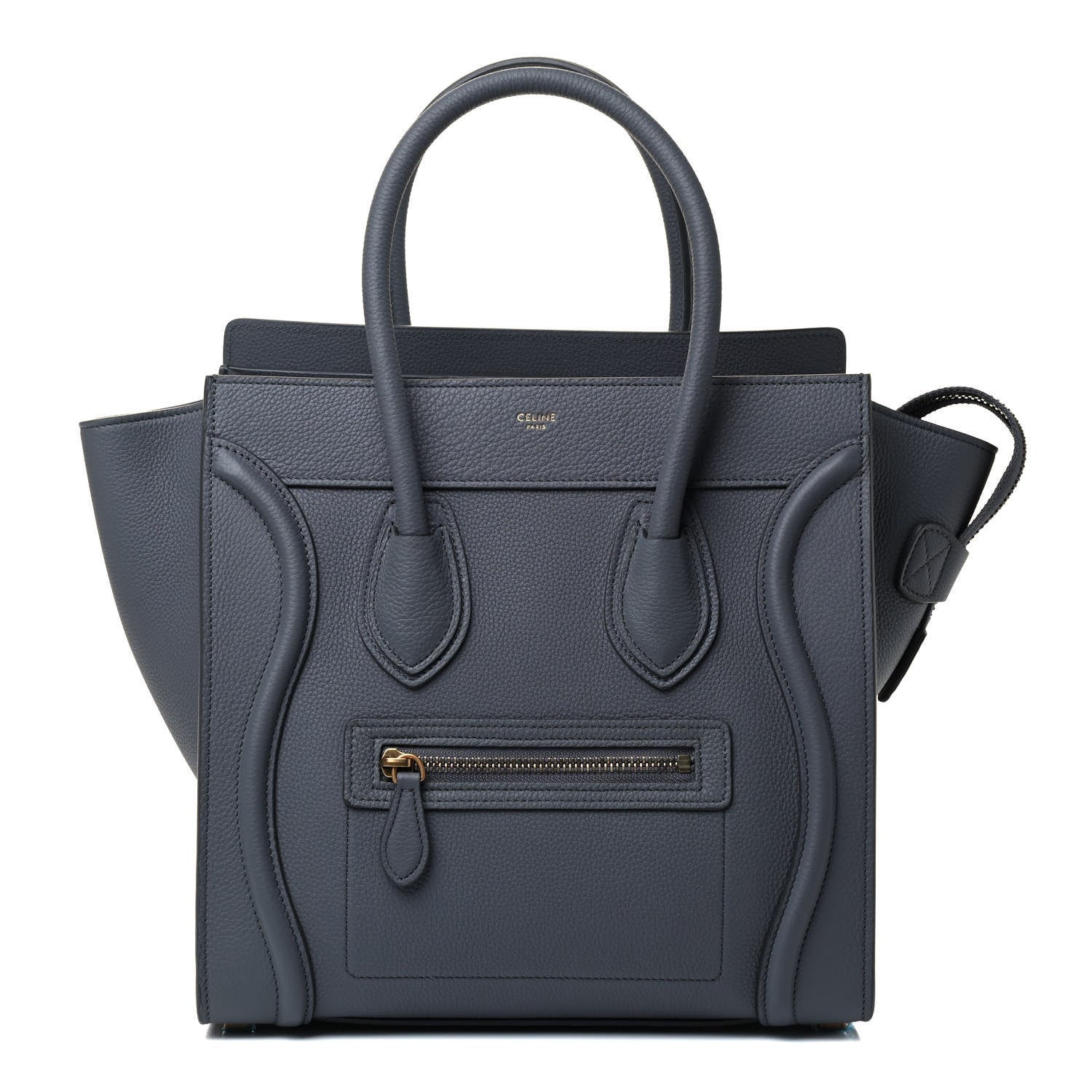 Celine Baby Drummed Calfskin Micro Luggage Kohl 2 of 9