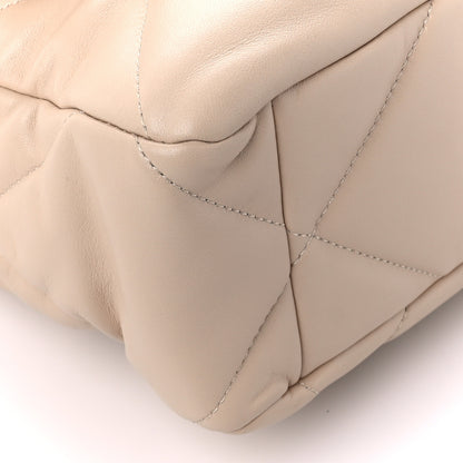 Chanel Lambskin Quilted Large Chanel 19 Flap Light Beige 9 of 10