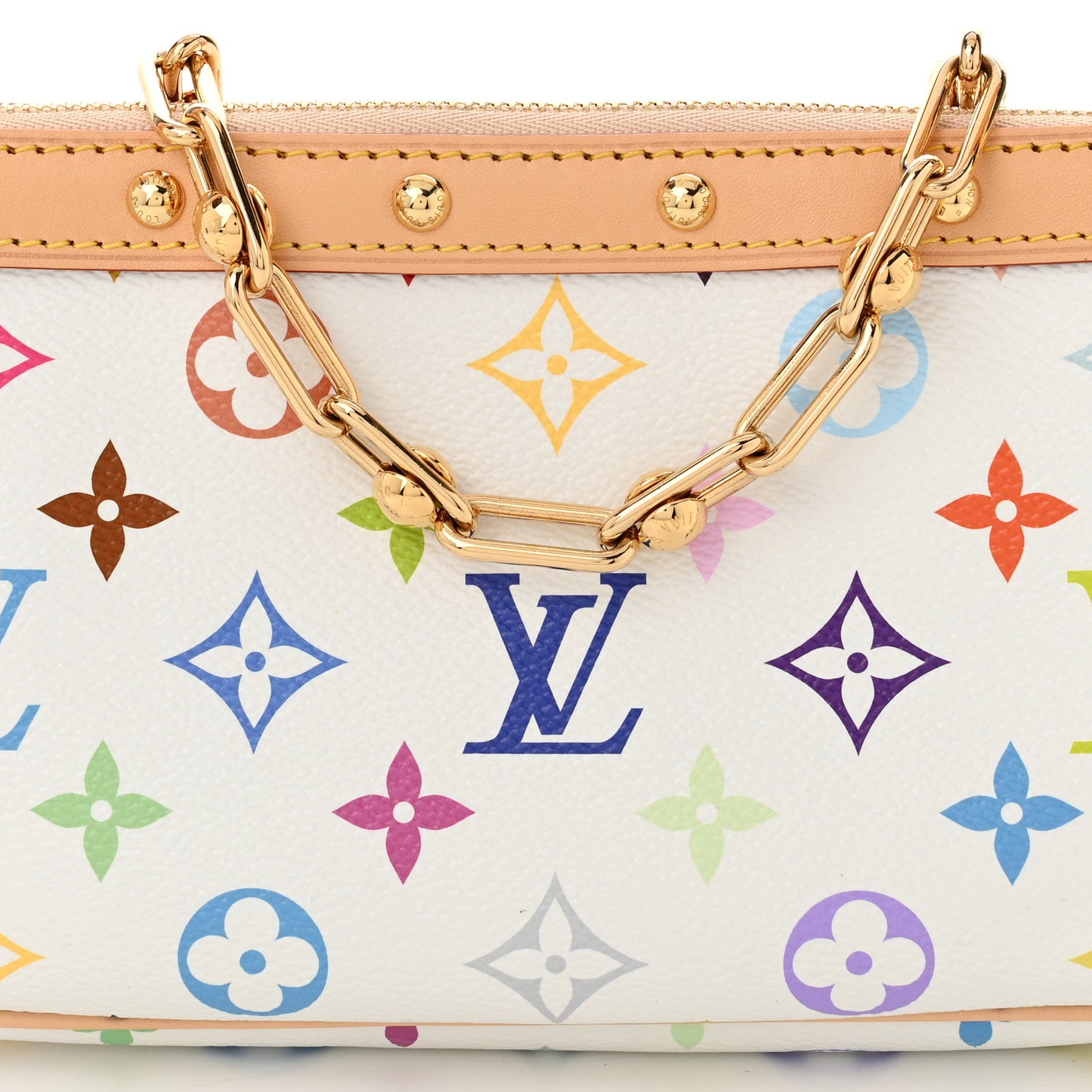 LV X TM Monogram Multicolor Pochette Accessories White
