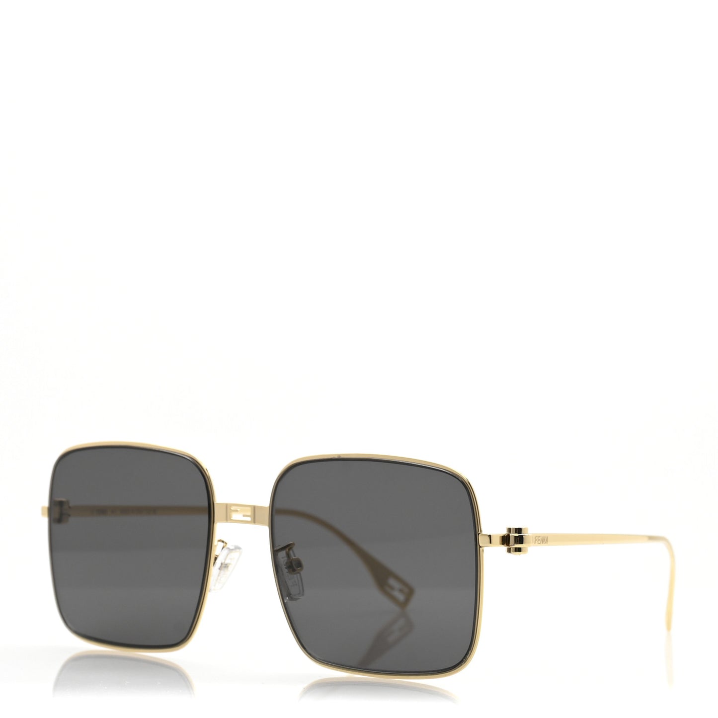 Metal FF Square Sunglasses FE40123U Gold