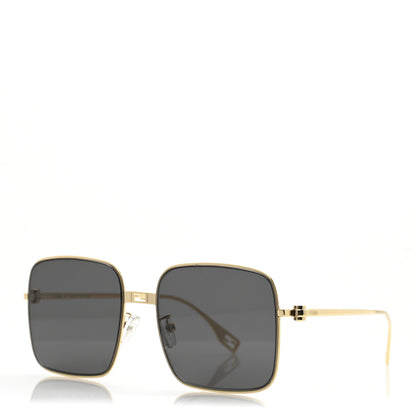 Fendi Metal FF Square Sunglasses FE40123U Gold 1 of 7