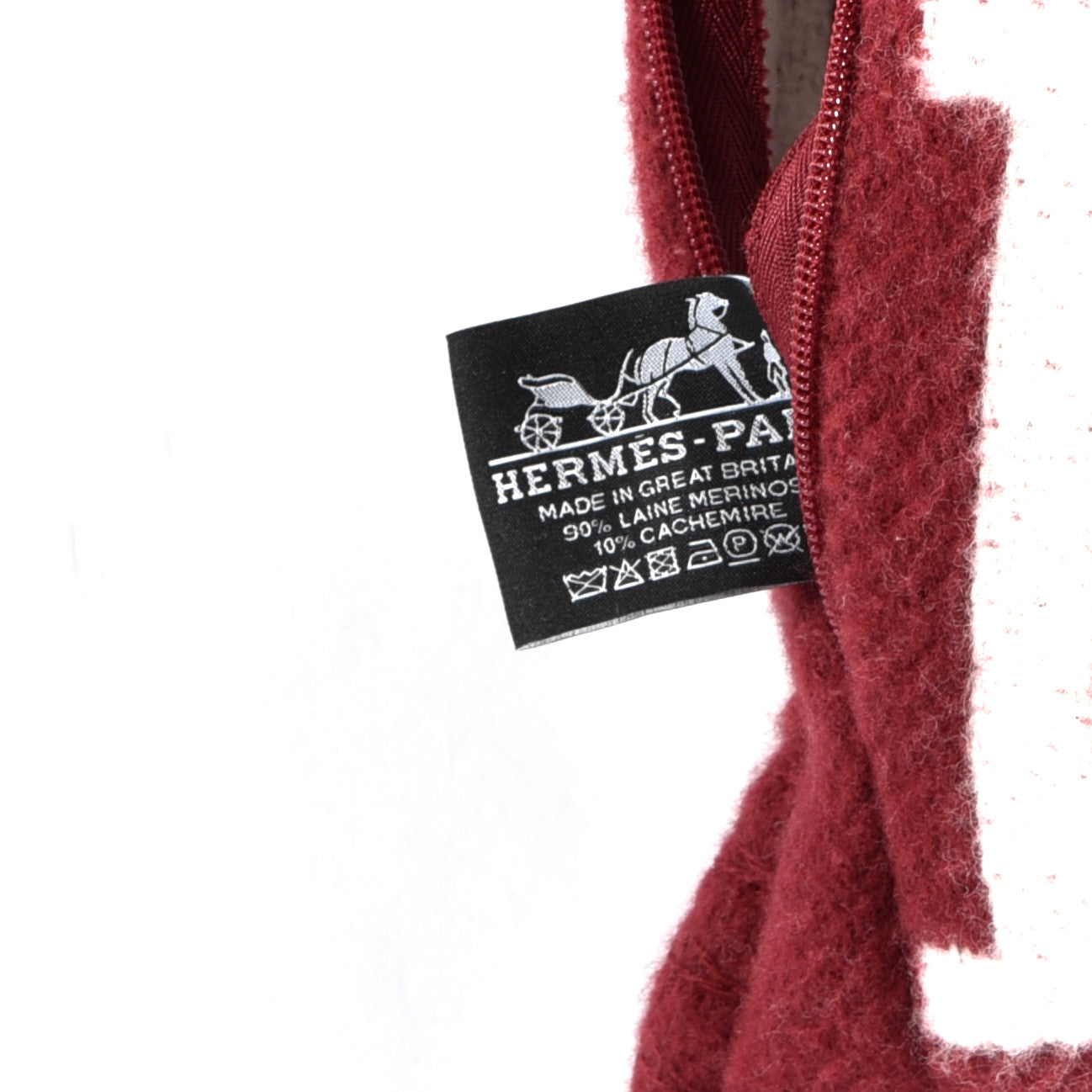 Wool Cashmere Avalon III Pillow PM Ecru Rouge