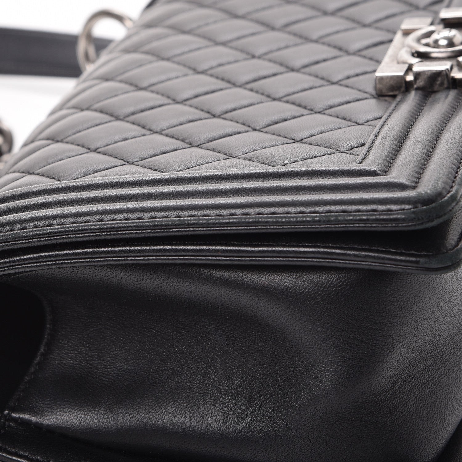 Chanel Lambskin Quilted Medium Boy Flap Black 9 of 19