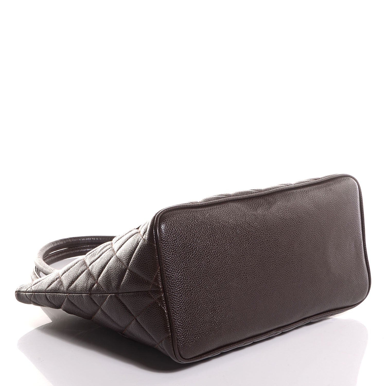Chanel Caviar Medallion Tote Dark Brown 4 of 7