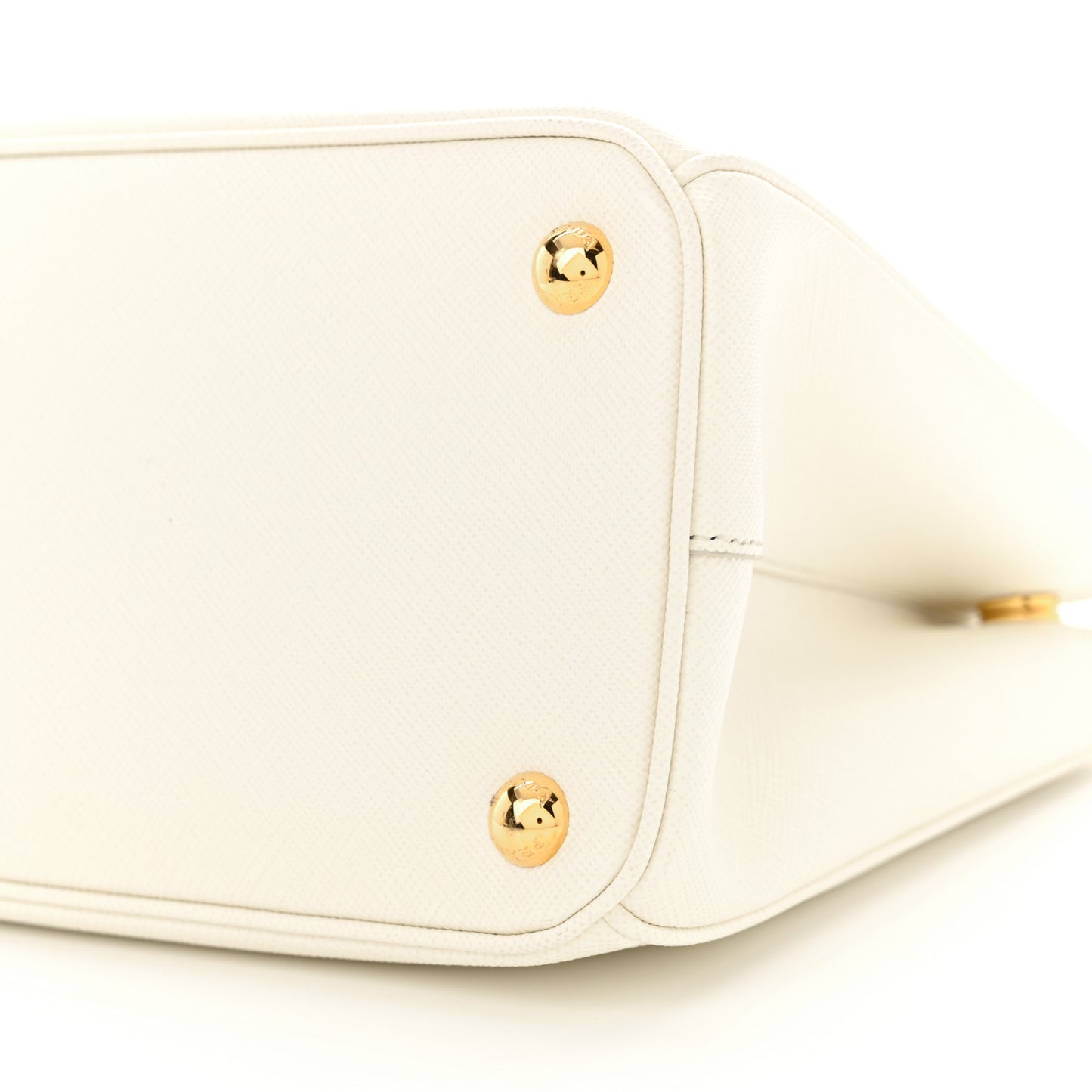 Saffiano Lux Small Galleria Double Zip Tote White