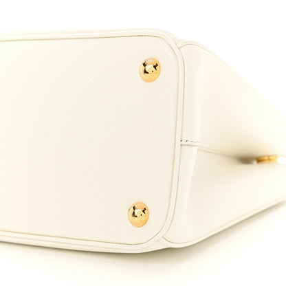 Prada Saffiano Lux Small Galleria Double Zip Tote White 9 of 9