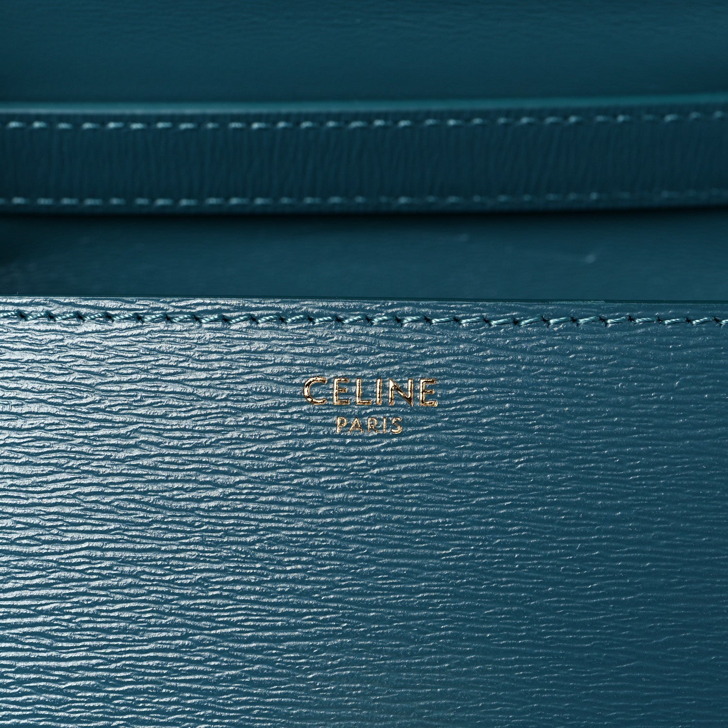 Celine Liege Calfskin Teen Classic Box Flap Bag Prussian Blue 5 of 9