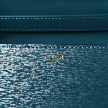 Celine Liege Calfskin Teen Classic Box Flap Bag Prussian Blue 5 of 9