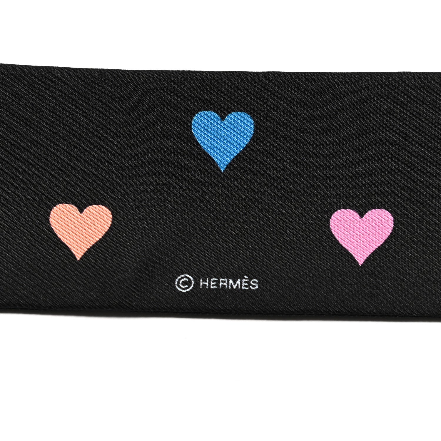 Hermes Silk Tea Time Twilly Black Rouge Multicolor 3 of 4