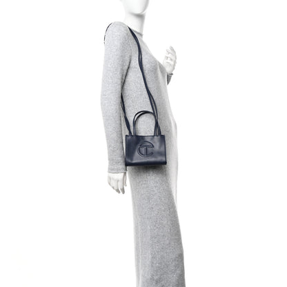Telfar Vegan Leather Small Shopping Bag Navy 2 of 11