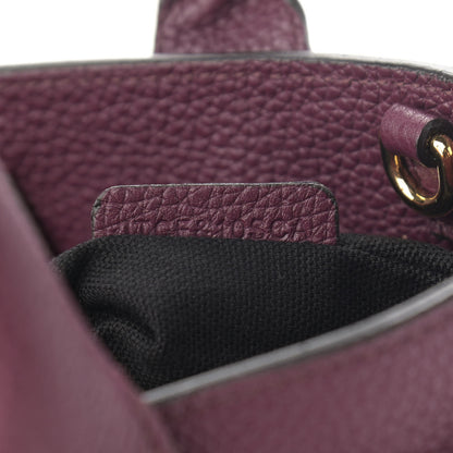 Burberry Grainy Calfskin House Check Small Banner Tote Mahogany Red 8 of 12