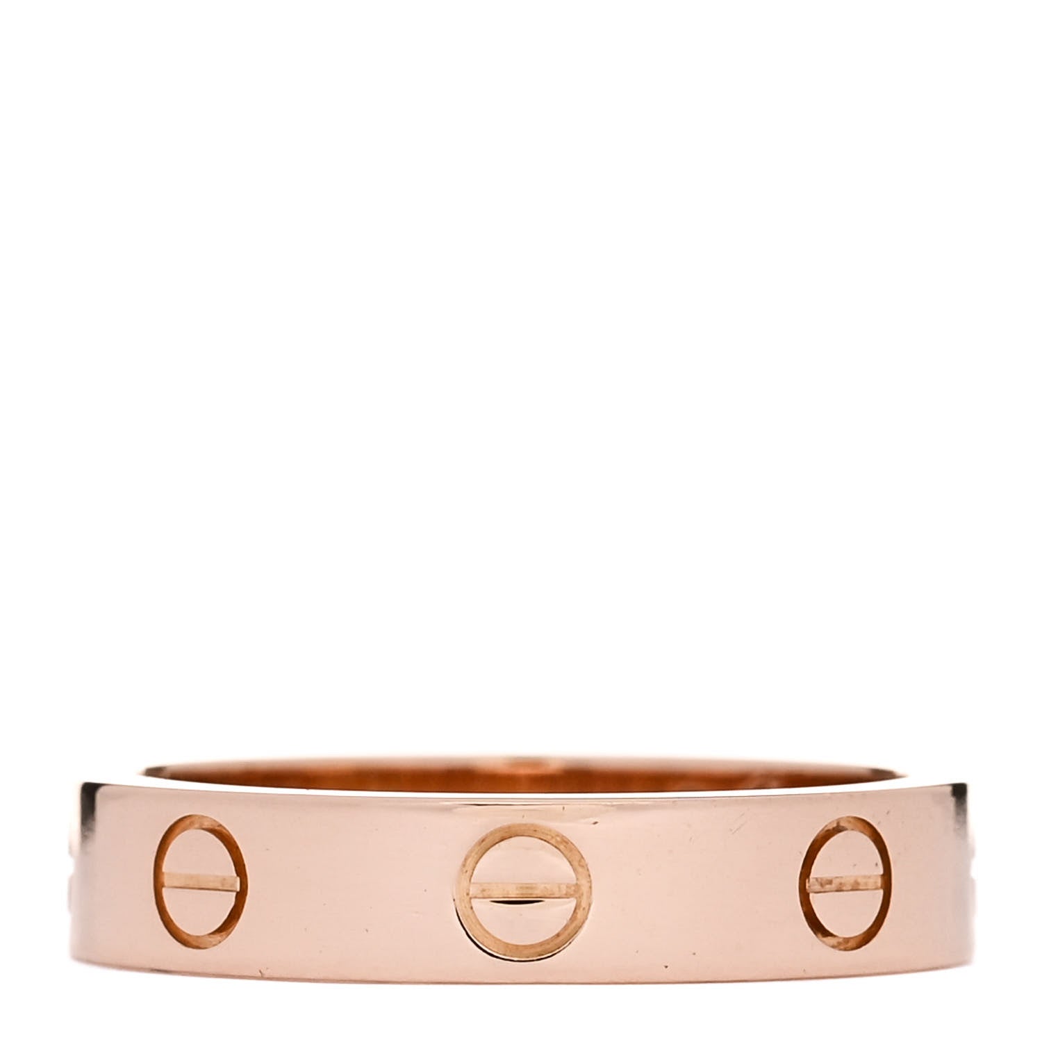 Cartier 18K Pink Gold Diamond 4mm LOVE Wedding Band Ring 53 6.25 3 of 5