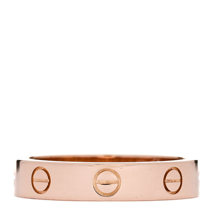 Cartier 18K Pink Gold Diamond 4mm LOVE Wedding Band Ring 53 6.25 3 of 4