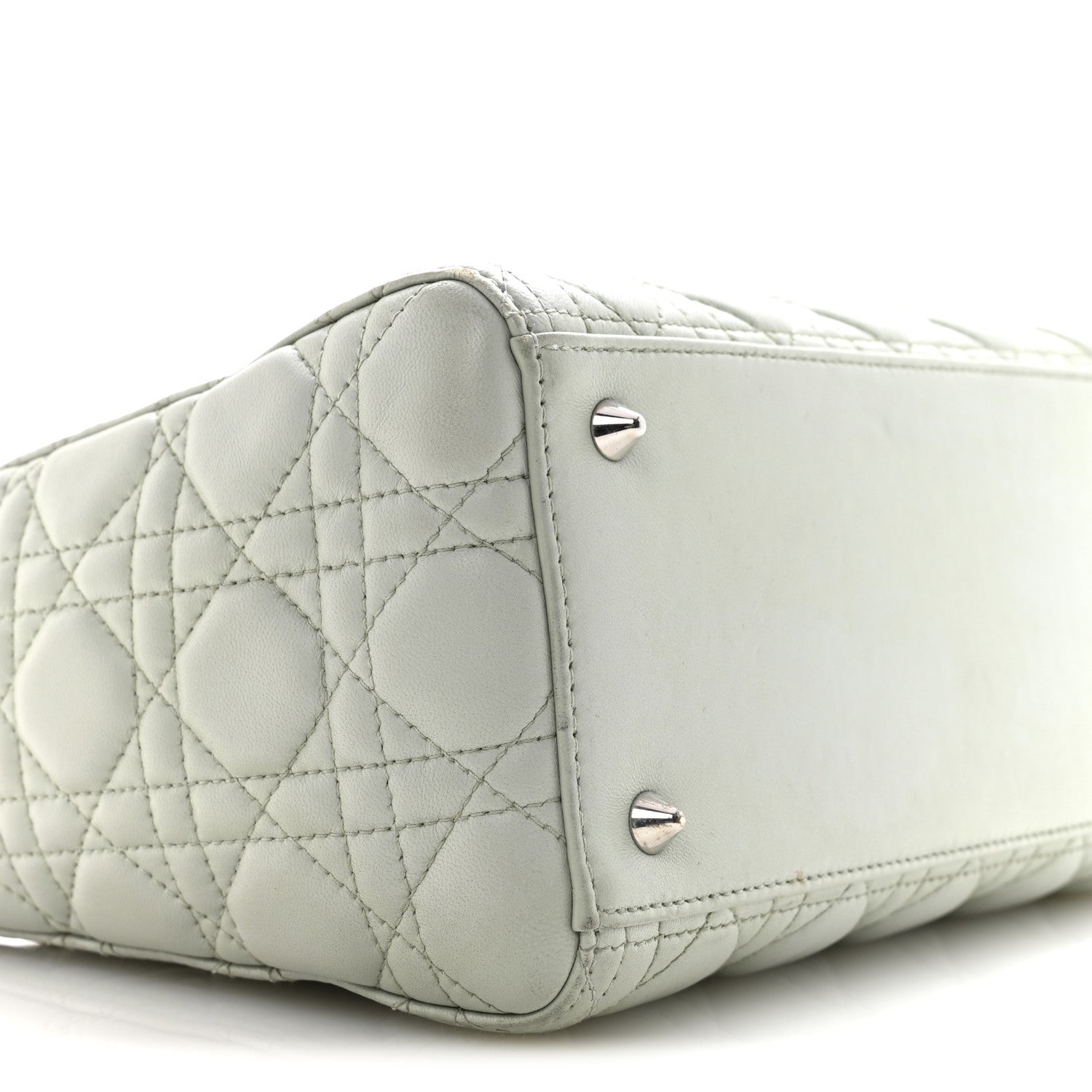 Christian Dior Lambskin Cannage Medium Lady Dior Green 9 of 17