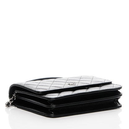 Chanel Caviar Quilted Square Wallet On Chain WOC Black 4 of 8