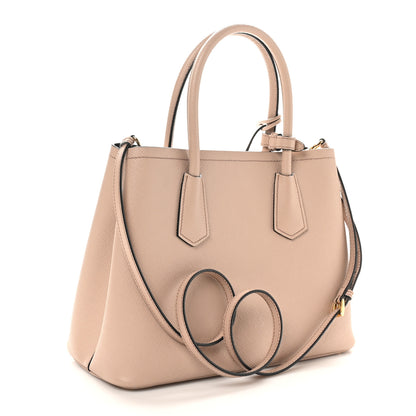 Prada Saffiano Cuir Small Double Bag Cammeo Black 3 of 9