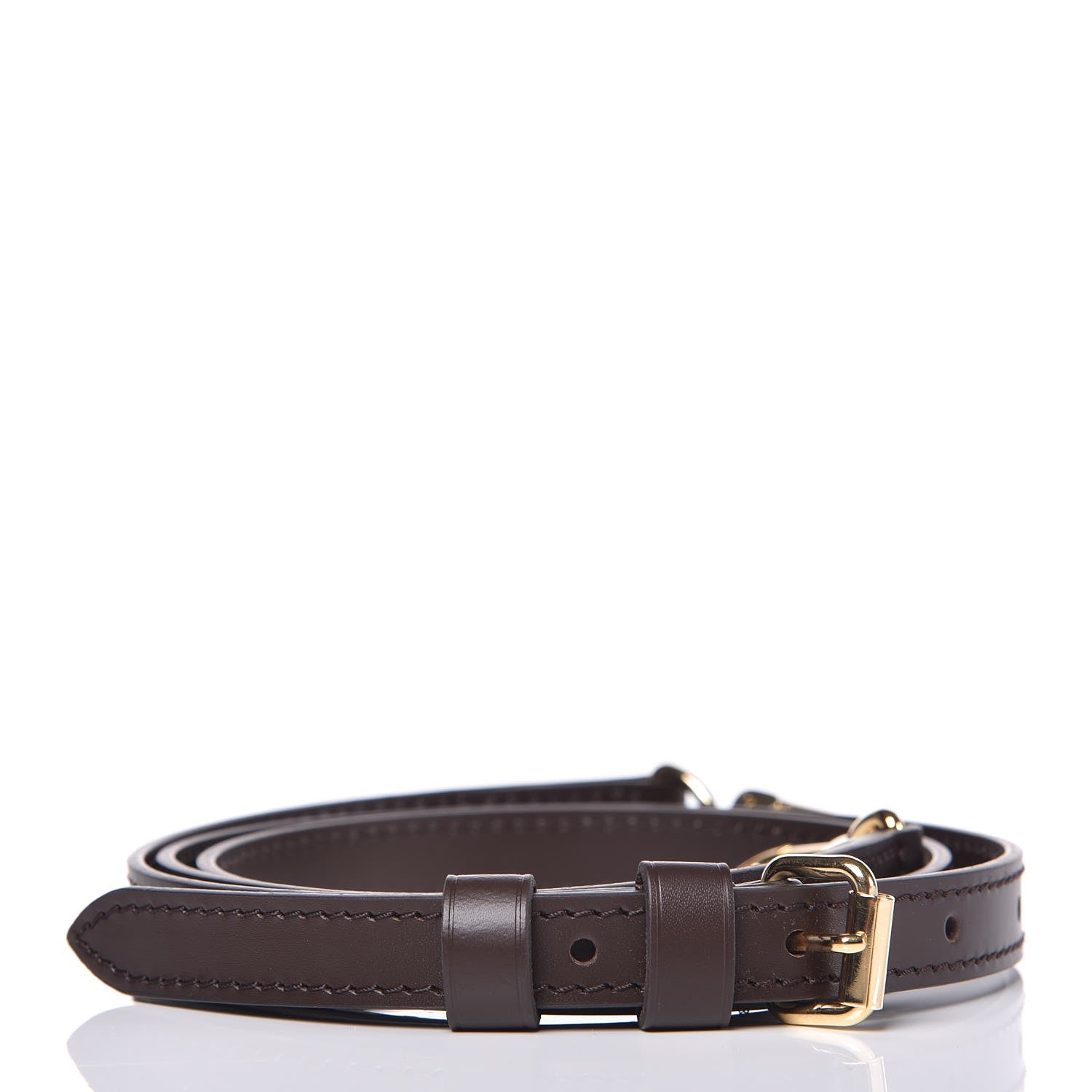Louis Vuitton Calfskin 16mm Adjustable Shoulder Strap Brown 2 of 4