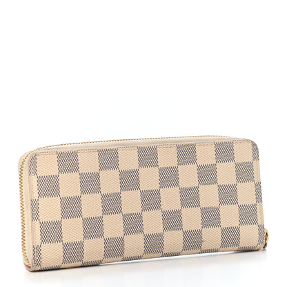 Louis Vuitton Damier Azur Clemence Wallet Rose Ballerine 2 of 5