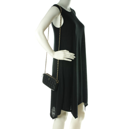 Chanel Lambskin Quilted Small Clutch With Chain Black 2 of 9