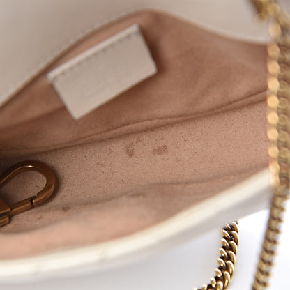 Gucci Calfskin Matelasse Super Mini GG Marmont Shoulder Bag White 8 of 16
