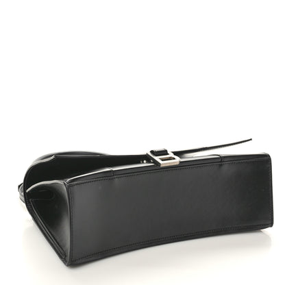 Balenciaga Shiny Box Calfskin Medium Hourglass Hinge Top Handle Bag Black 4 of 9
