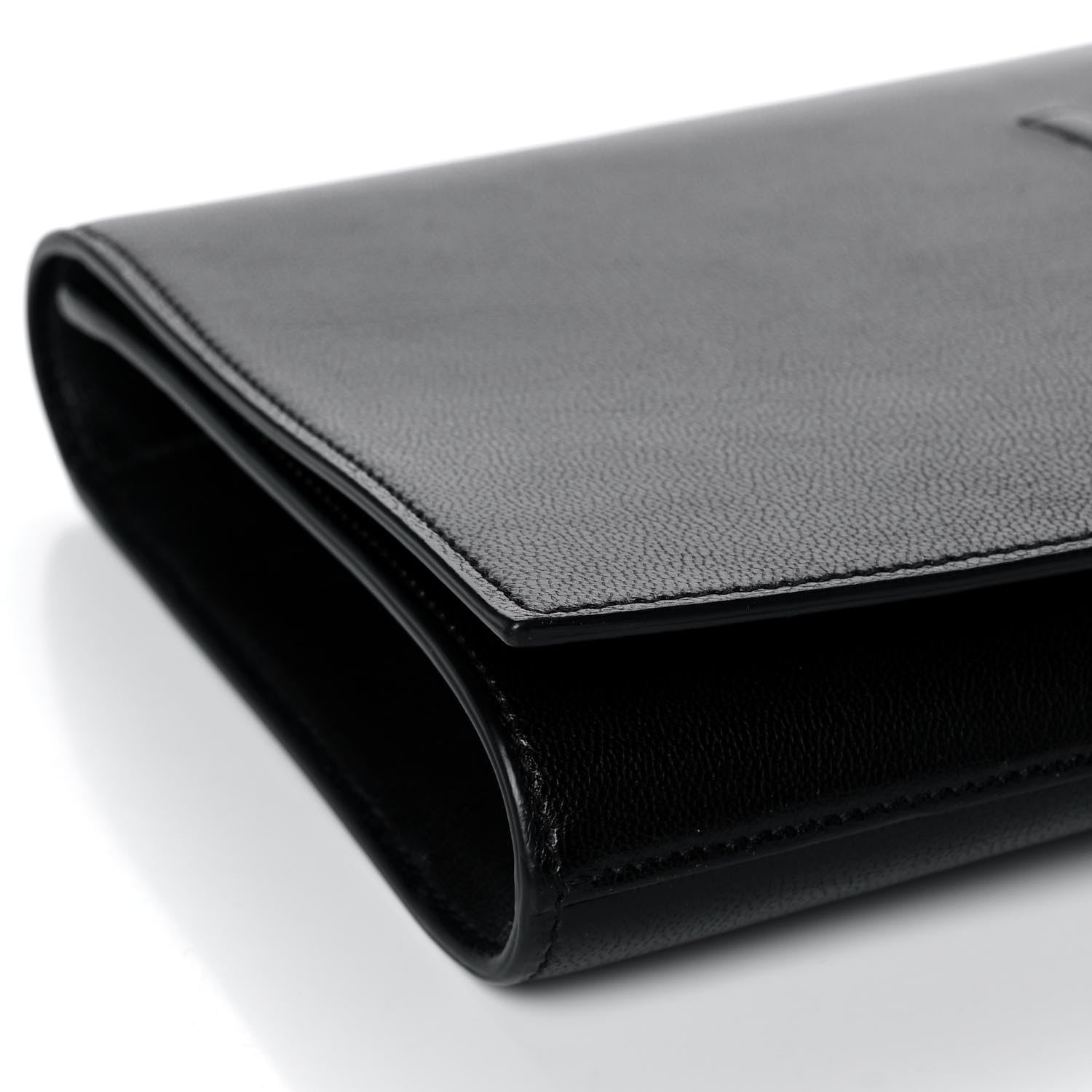 Saint Laurent Calfskin Monogram Large Belle De Jour Clutch Black 8 of 9