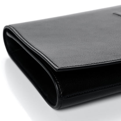 Saint Laurent Calfskin Monogram Large Belle De Jour Clutch Black 8 of 9