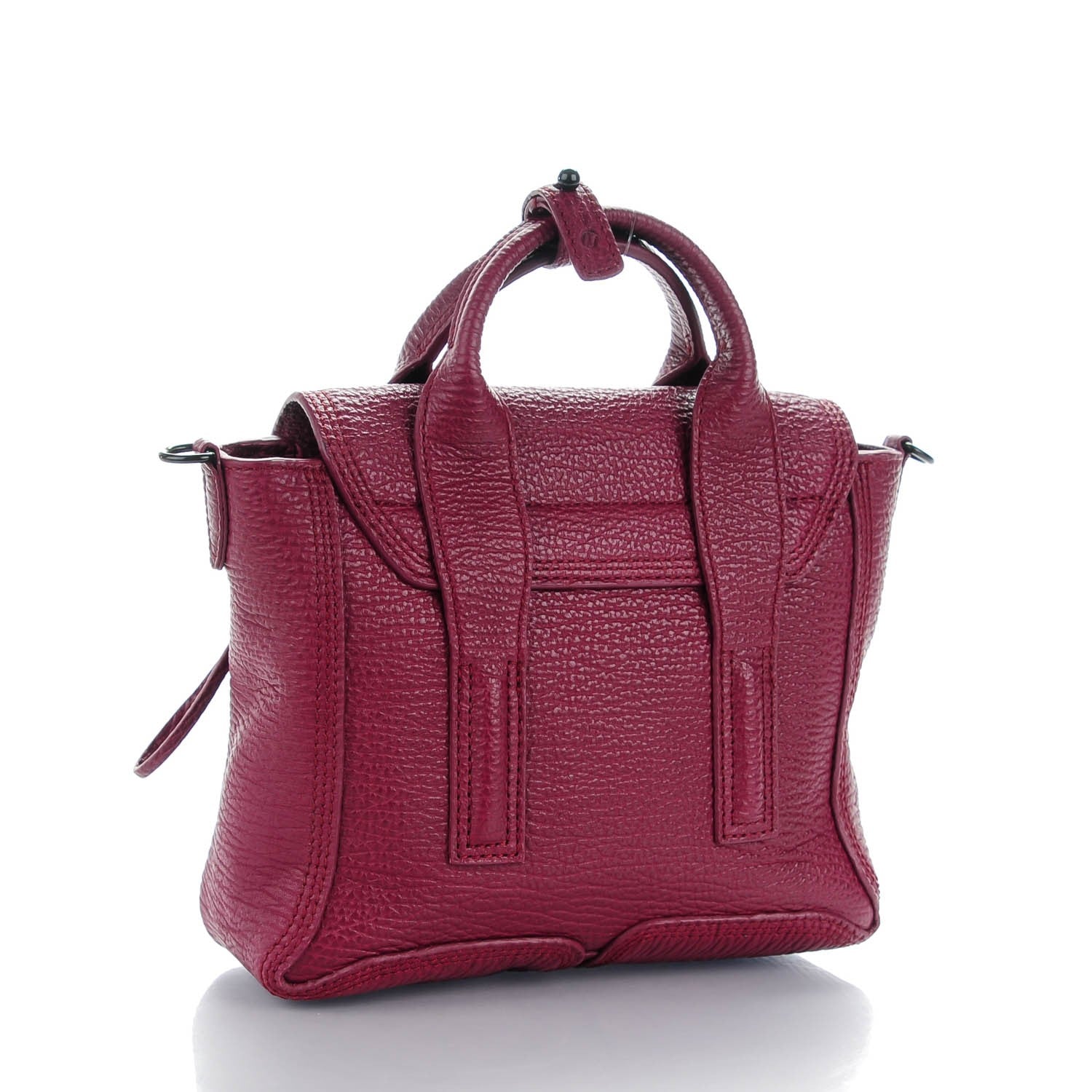 3.1 Phillip Lim 3.1 Textured Calfskin Mini Pashli Satchel Oxblood 3 of 7