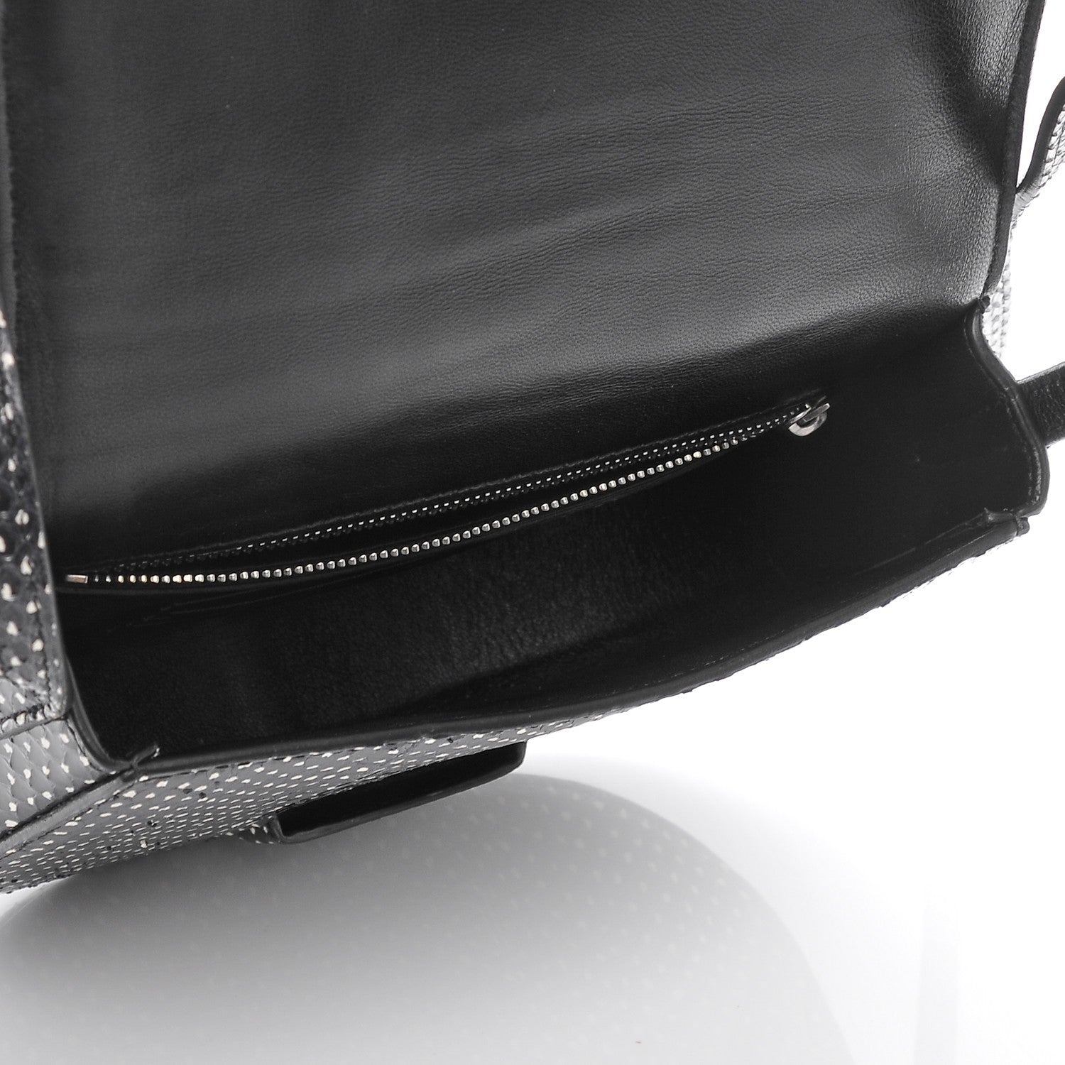 Celine Polka Dot Watersnake Small Trotteur Black White 5 of 7