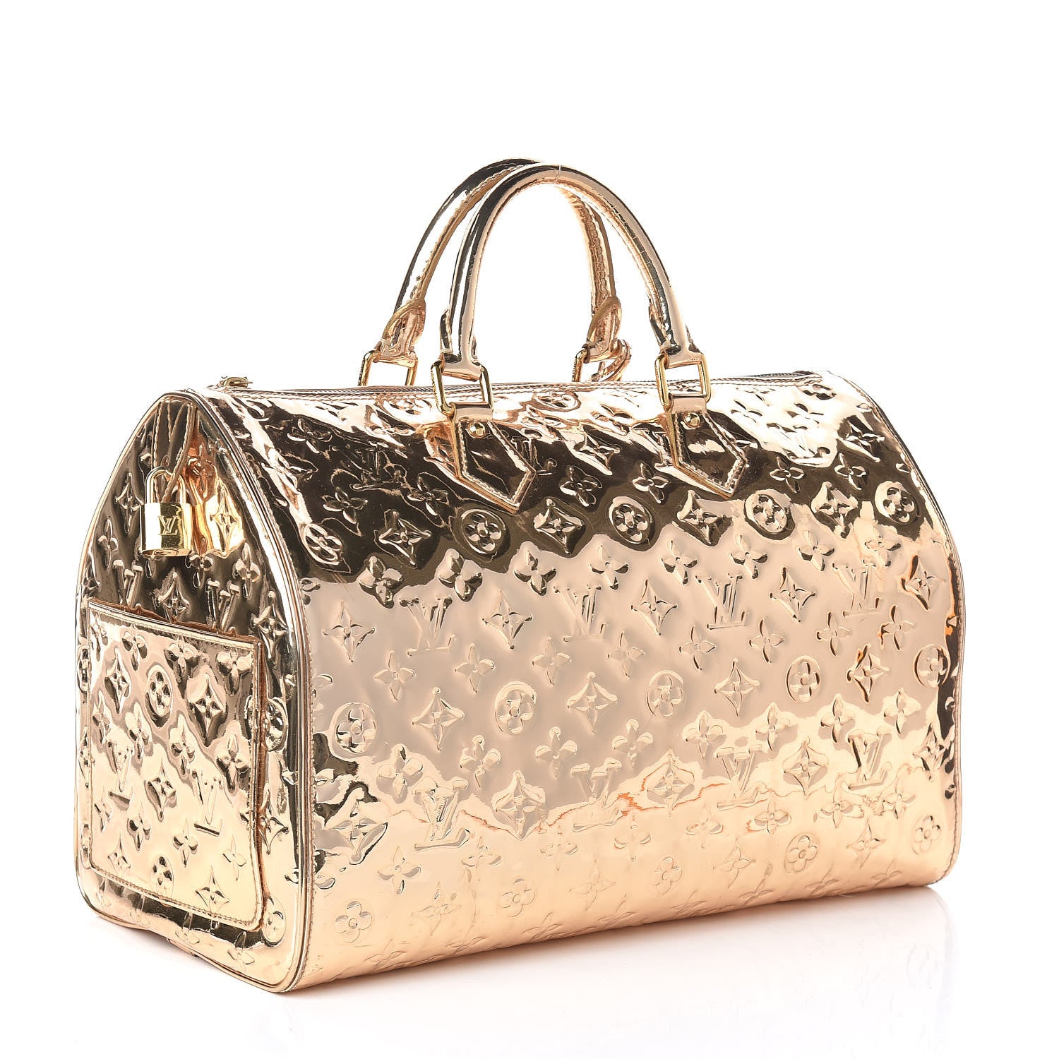 Louis Vuitton Monogram Miroir Speedy 35 Gold 3 of 10