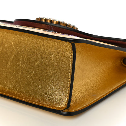 Gucci Metallic Calfskin Embroidered Small Shoulder Bag Gold 11 of 21