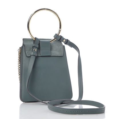Chloe Suede Calfskin Mini Faye Bracelet Bag Cloudy Blue 3 of 7