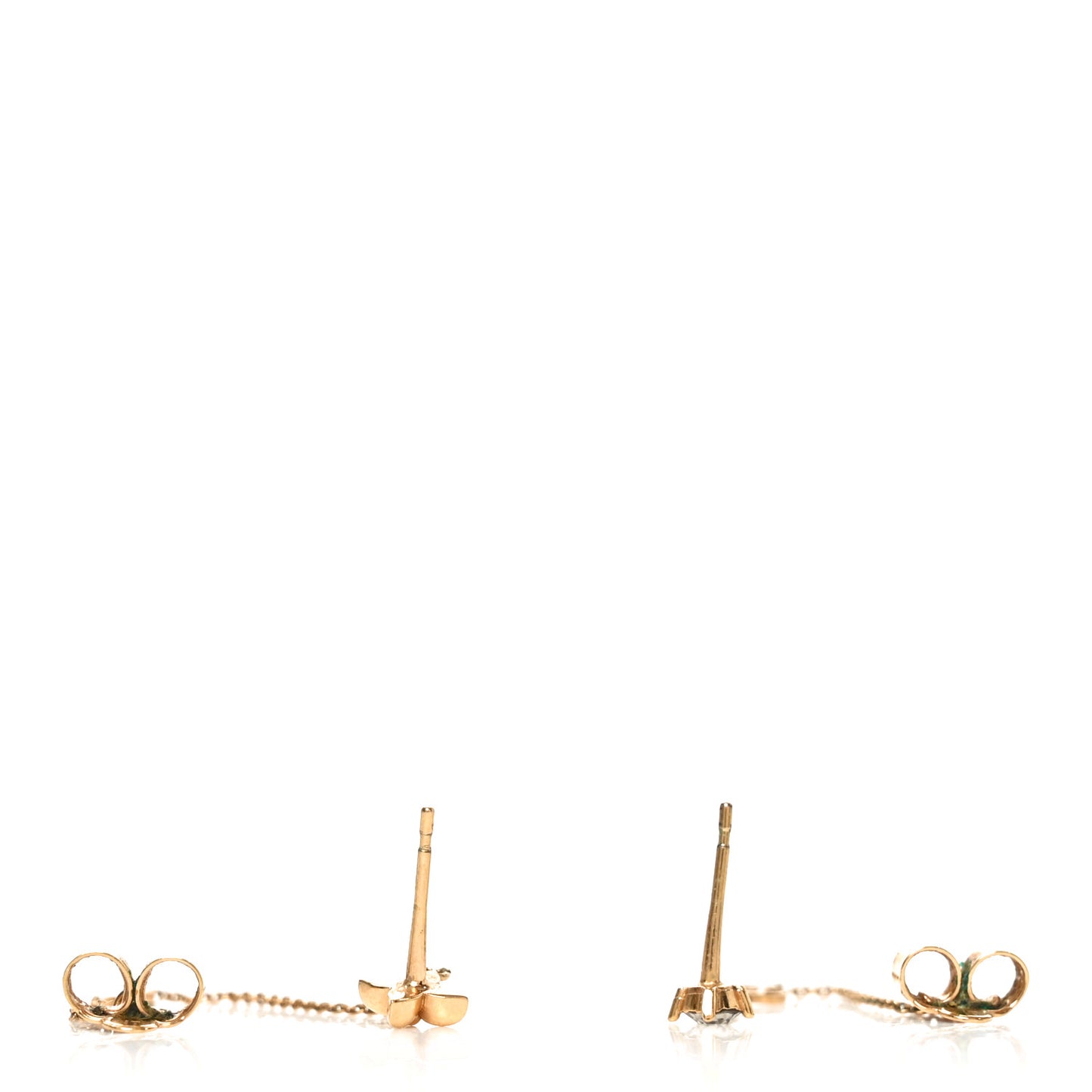 Metal Crystal Petit Louis Earrings Gold
