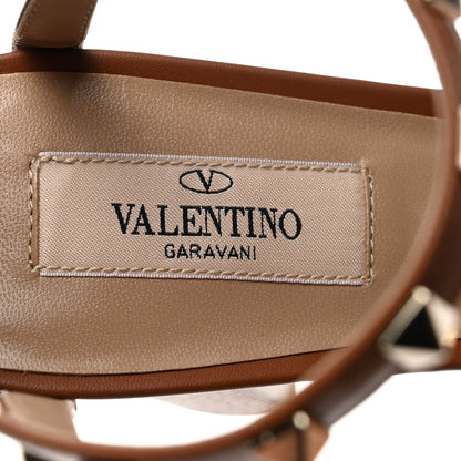 Valentino Garavani Pebbled Calfskin Rockstud Cross Strap 05/105mm Sandals 38.5 Selleria 6 of 8