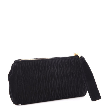 Miu Miu Velluto Matelasse Clutch Black 3 of 8
