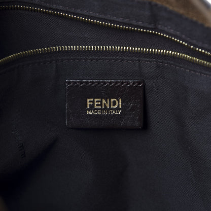 Fendi Pequin Vitello Large Hobo Tobacco Amarena 10 of 12