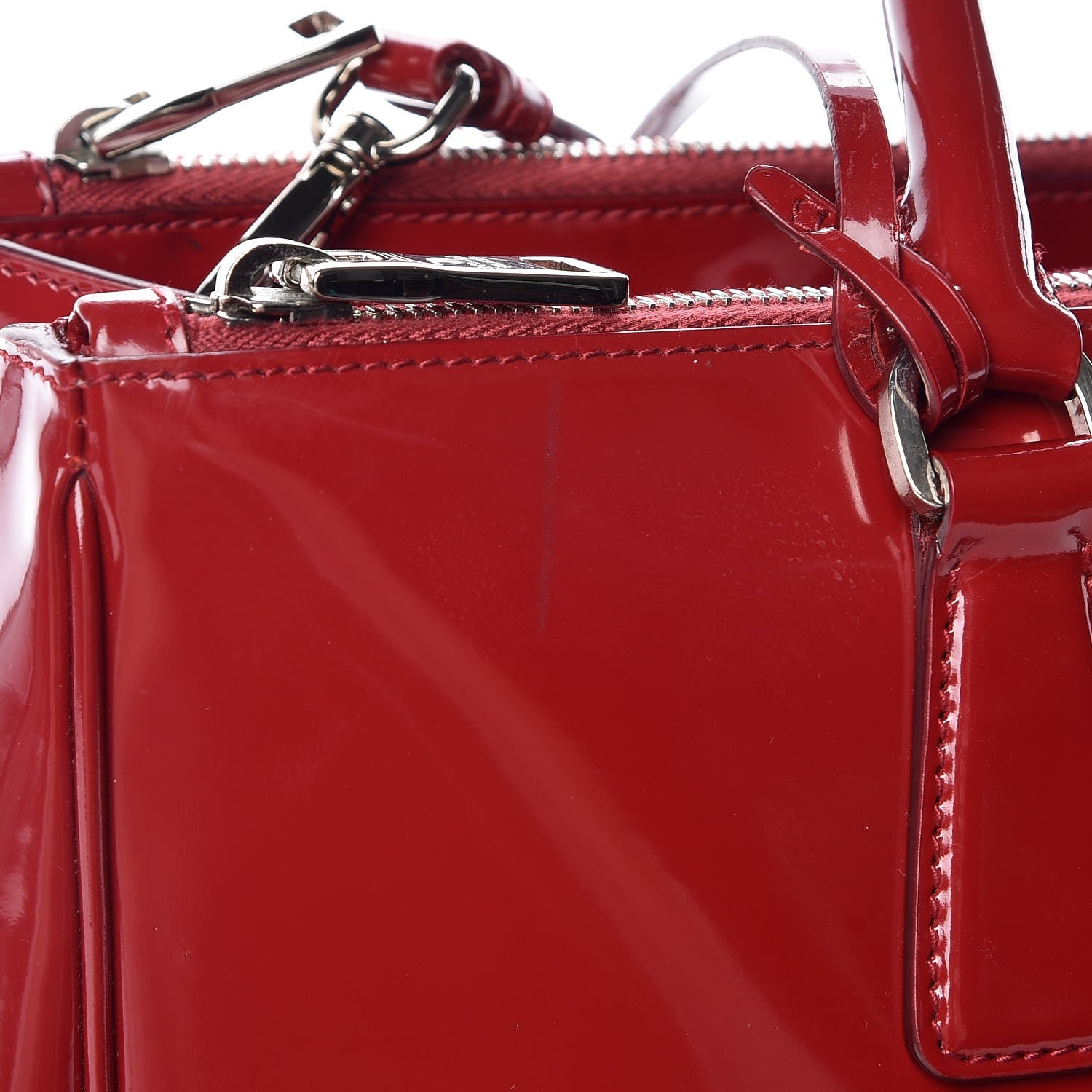 Prada Spazzolato Front Pocket Tote Rubino 9 of 9