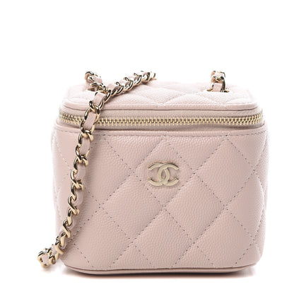 Chanel Caviar Quilted Mini Vanity Case With Chain Light Pink 1 of 11