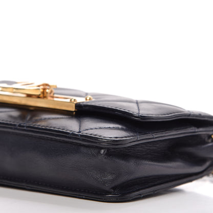Chanel Lambskin Quilted Golden Class Wallet on Chain WOC Navy 7 of 11
