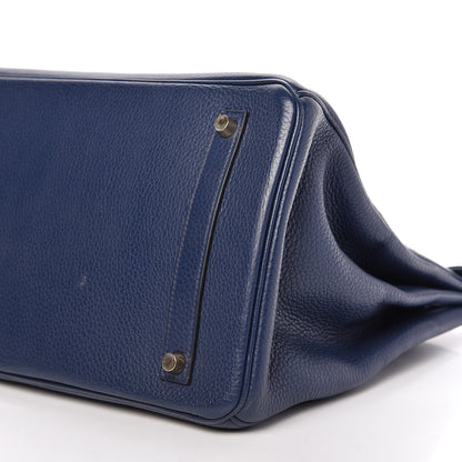 Hermes Taurillon Clemence Birkin 35 Bleu Saphir 7 of 9
