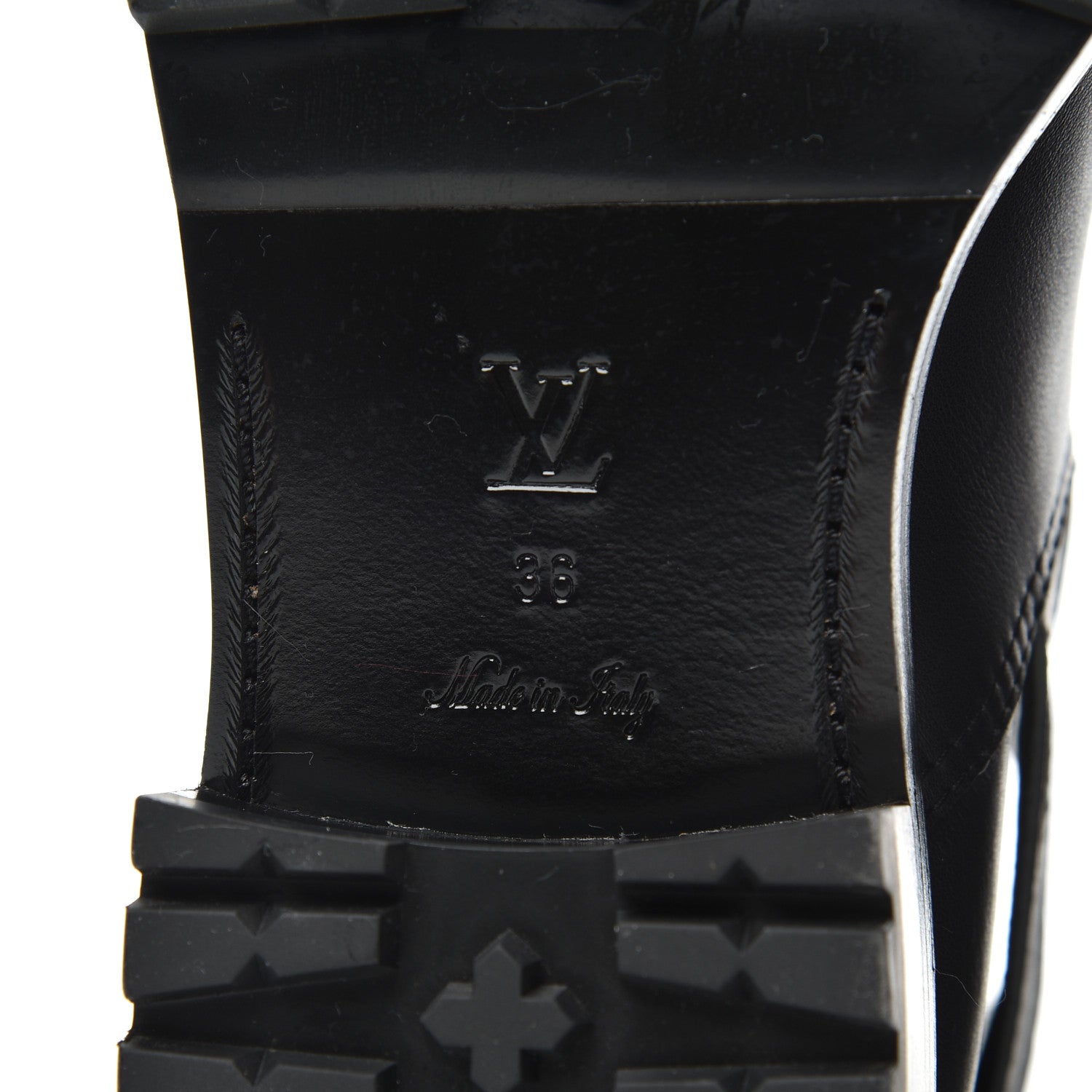 Louis Vuitton Calfskin Monogram Discovery Flat Ankle Boots 36 Black 7 of 12