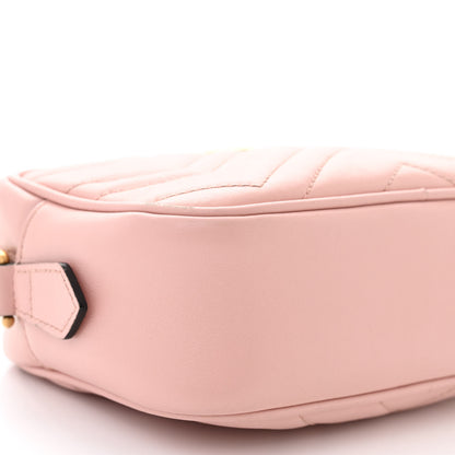 Gucci Calfskin Matelasse Mini GG Marmont Chain Shoulder Bag Perfect Pink 9 of 17