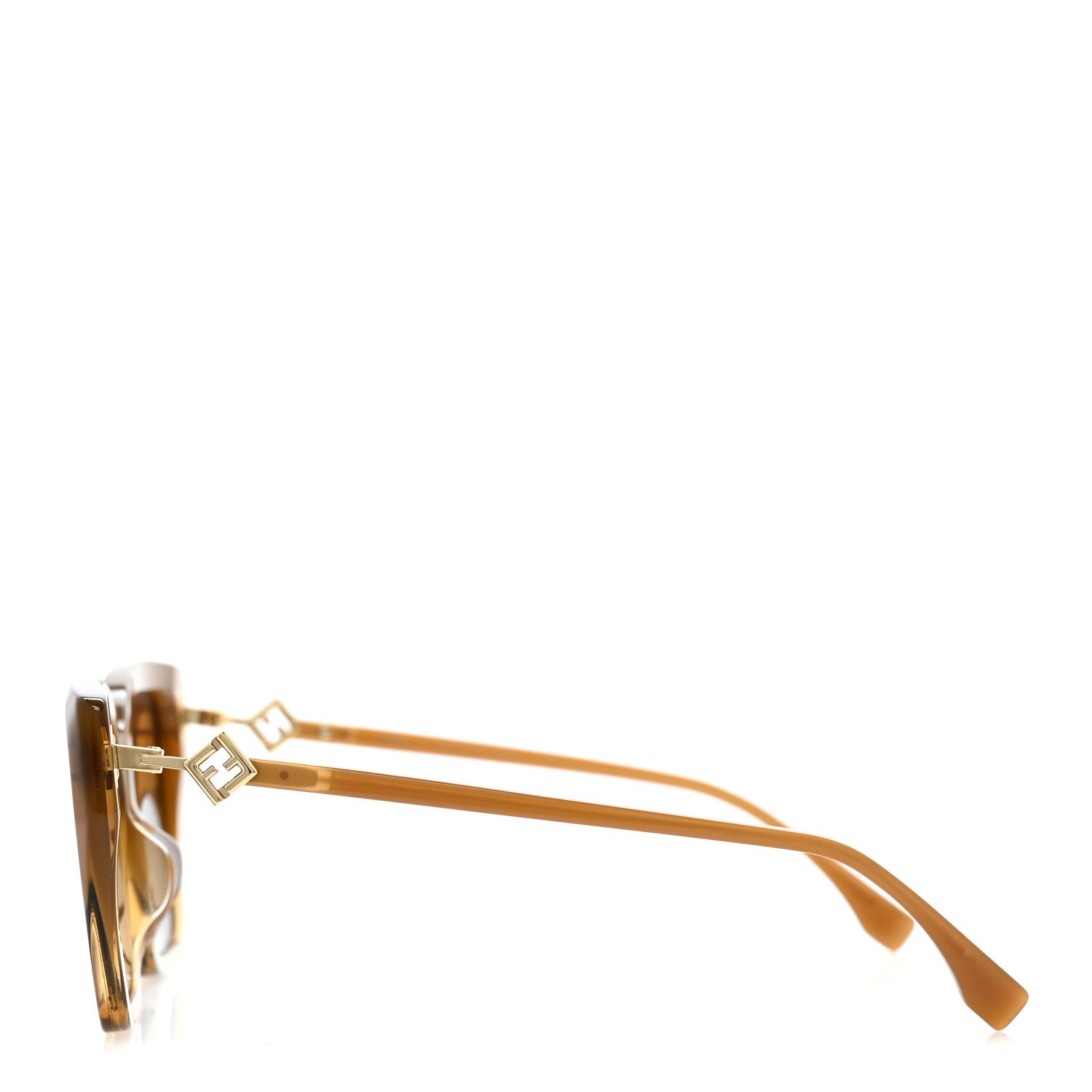 Fendi Acetate FF Diamonds Square Sunglasses FE40161F Yellow 3 of 8