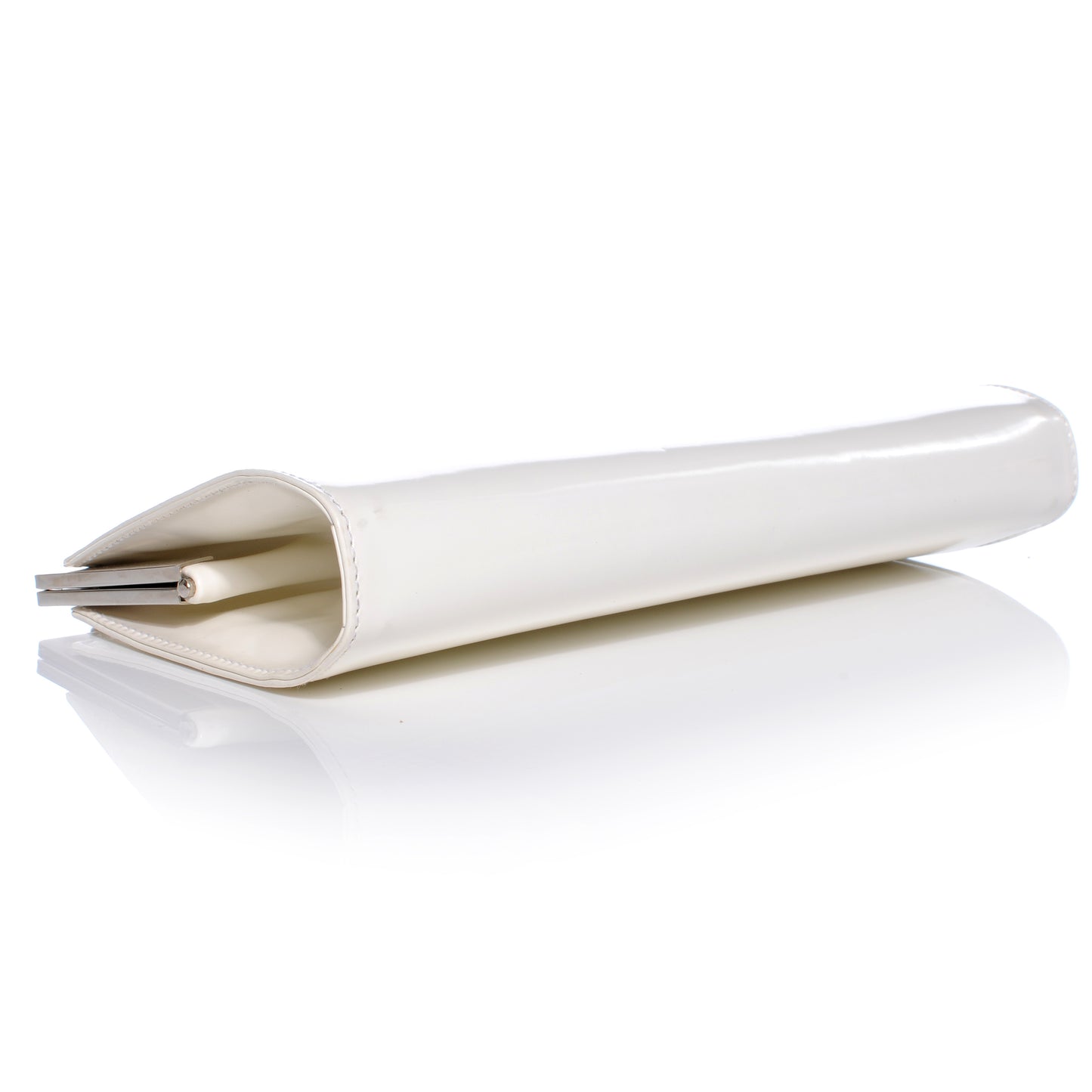 Patent Small Clutch Bag White