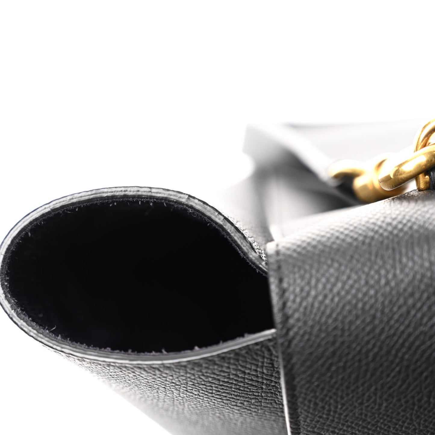 Grained Calfskin Micro Belt Bag Black