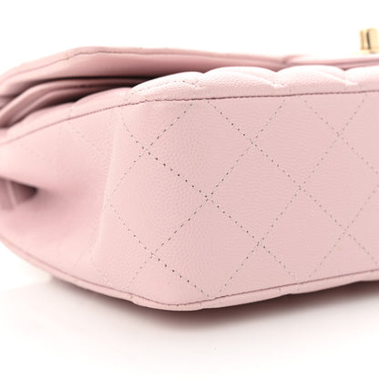 Chanel Caviar Quilted Medium Double Flap Light Pink 9 of 11